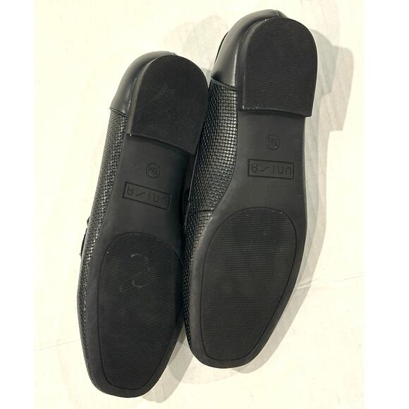 Unisa black womens textured flats loafers size 6M new without tags box - Picture 8 of 10